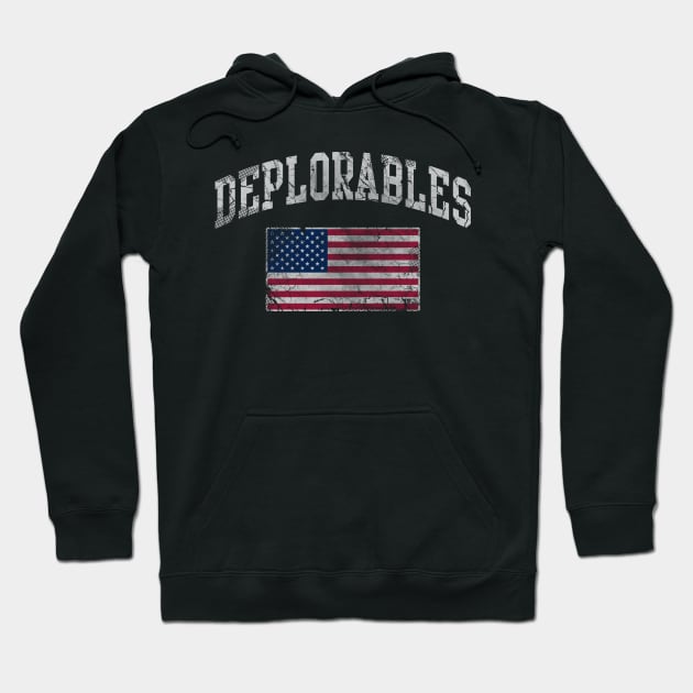 Patriotic Deplorables Flag Hoodie by E